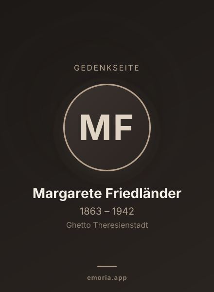 Gedenkportrait von Margarete Friedländer