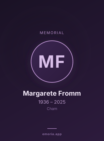 Memorial portrait of Margarete Fromm