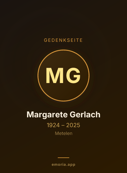 Gedenkportrait von Margarete Gerlach