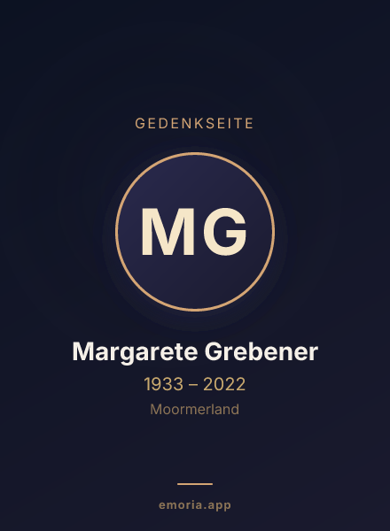 Gedenkportrait von Margarete Grebener
