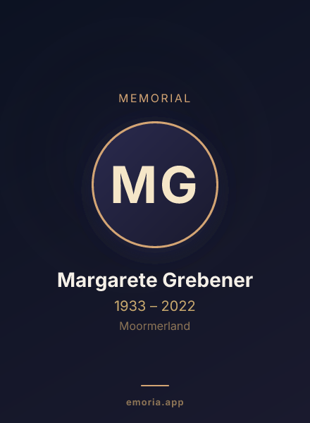Memorial portrait of Margarete Grebener