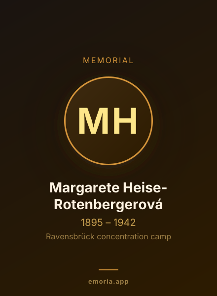Memorial portrait of Margarete Heise-Rotenbergerová