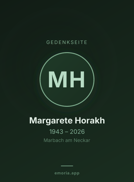 Gedenkportrait von Margarete Horakh