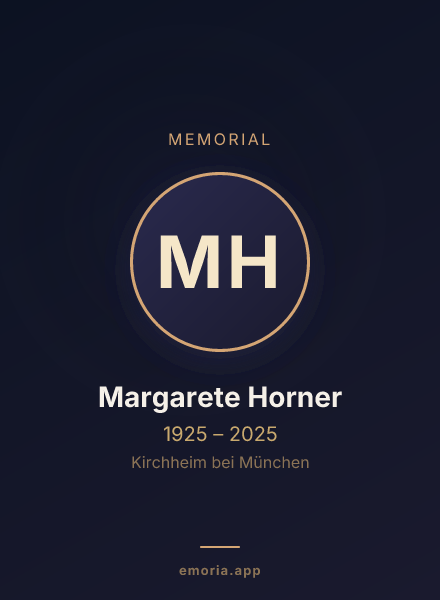 Memorial portrait of Margarete Horner