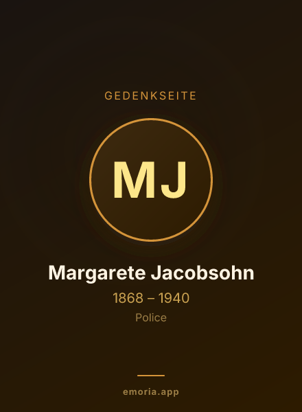 Gedenkportrait von Margarete Jacobsohn