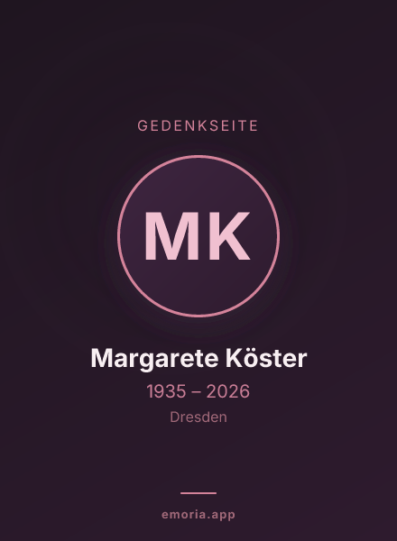 Gedenkportrait von Margarete Köster