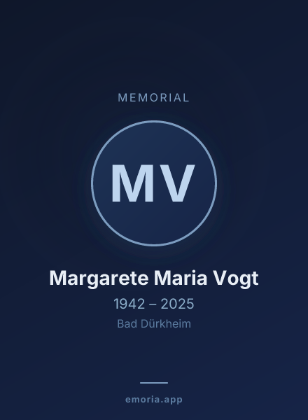 Memorial portrait of Margarete Maria Vogt