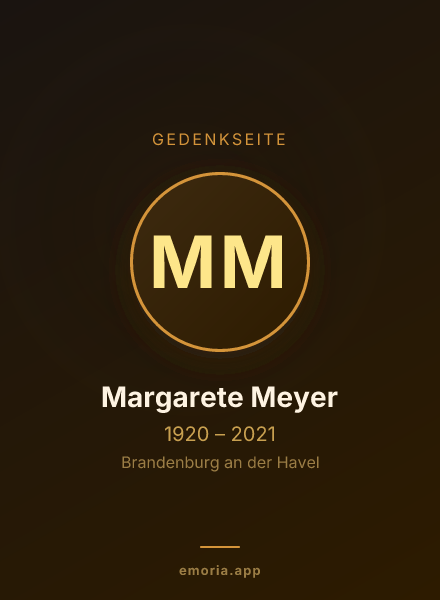 Gedenkportrait von Margarete Meyer