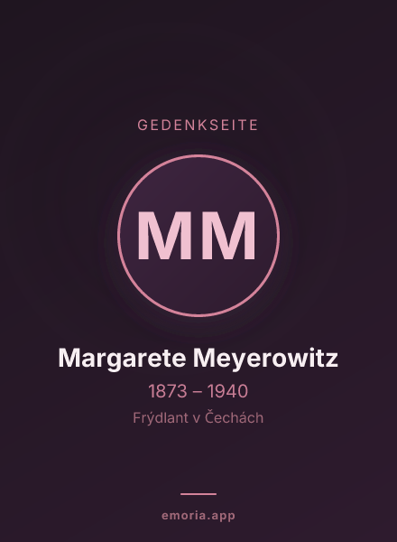 Gedenkportrait von Margarete Meyerowitz