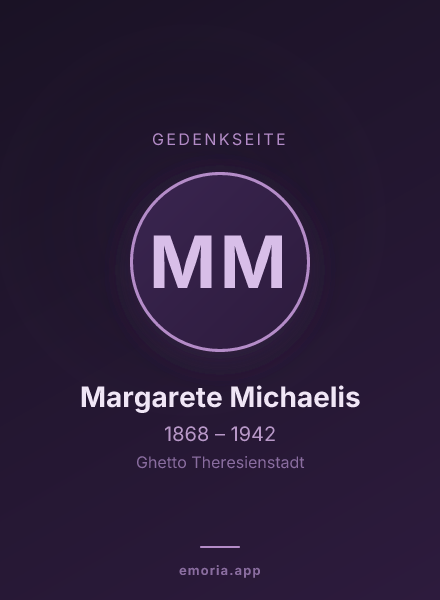 Gedenkportrait von Margarete Michaelis