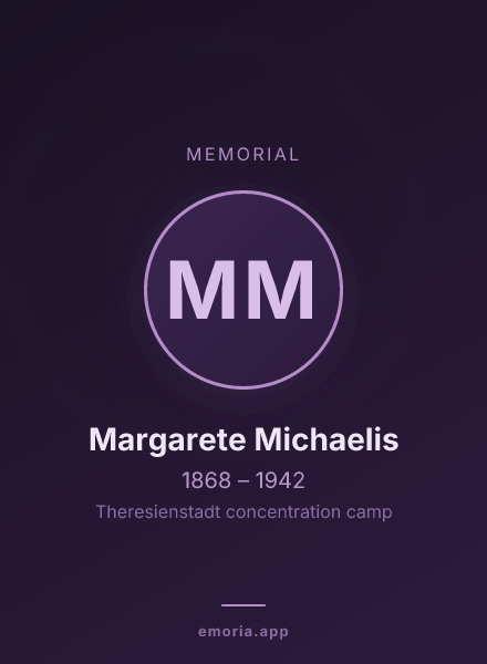 Memorial portrait of Margarete Michaelis