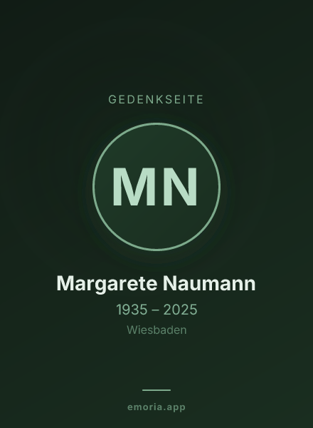 Gedenkportrait von Margarete Naumann
