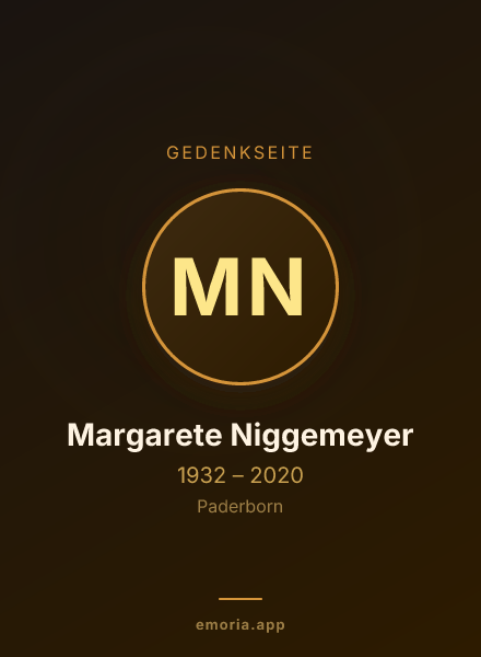 Gedenkportrait von Margarete Niggemeyer