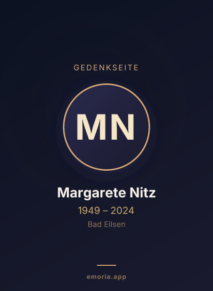 Gedenkportrait von Margarete Nitz