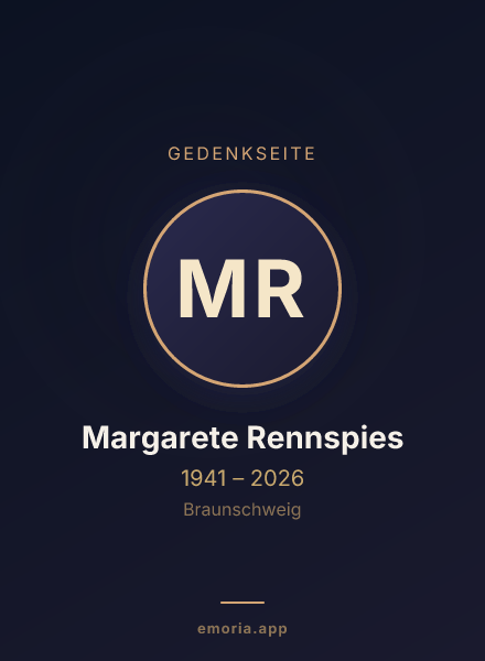 Gedenkportrait von Margarete Rennspies
