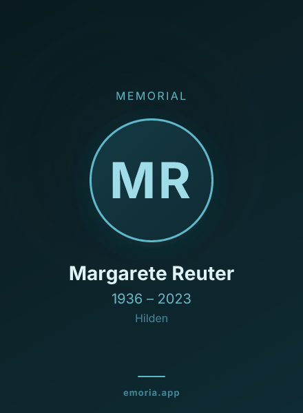 Memorial portrait of Margarete Reuter