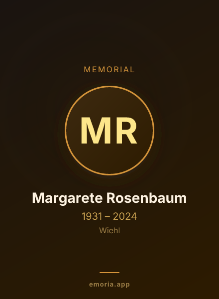 Memorial portrait of Margarete Rosenbaum