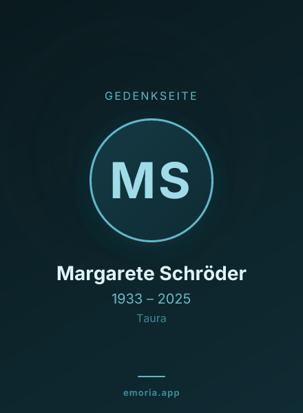 Gedenkportrait von Margarete Schröder