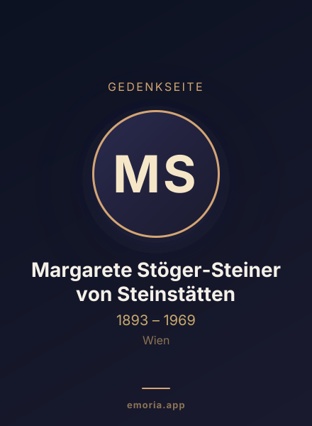 Gedenkportrait von Margarete Stöger-Steiner von Steinstätten