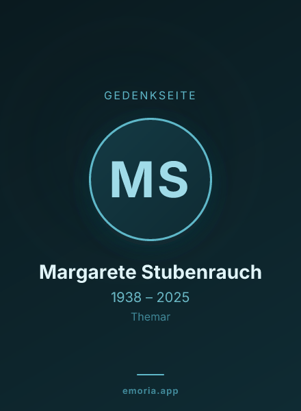 Gedenkportrait von Margarete Stubenrauch