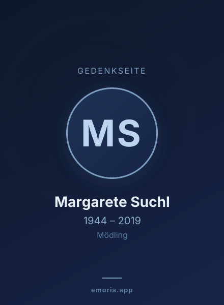 Gedenkportrait von Margarete Suchl