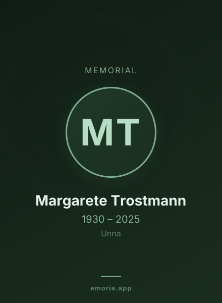 Memorial portrait of Margarete Trostmann
