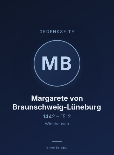 Gedenkportrait von Margarete von Braunschweig-Lüneburg