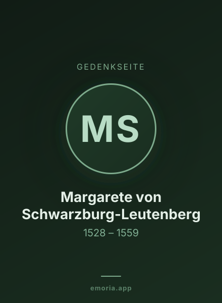 Gedenkportrait von Margarete von Schwarzburg-Leutenberg