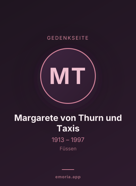 Gedenkportrait von Margarete von Thurn und Taxis