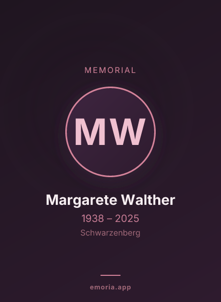 Memorial portrait of Margarete Walther