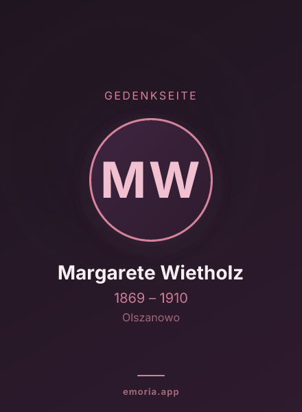 Gedenkportrait von Margarete Wietholz