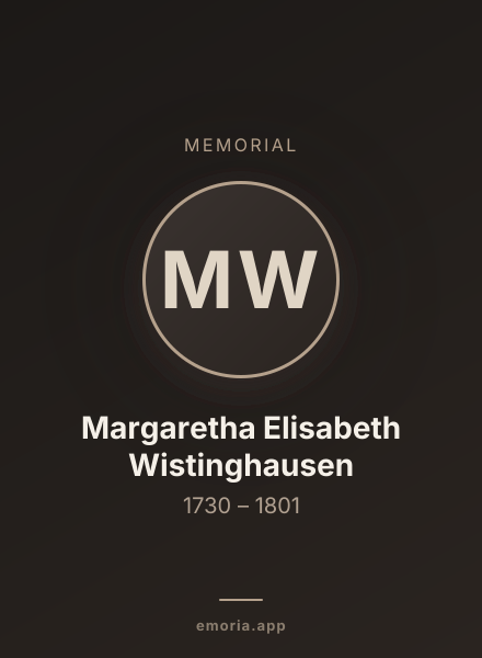 Memorial portrait of Margaretha Elisabeth Wistinghausen
