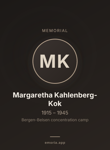 Memorial portrait of Margaretha Kahlenberg-Kok