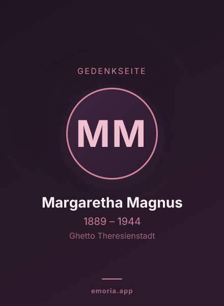Gedenkportrait von Margaretha Magnus