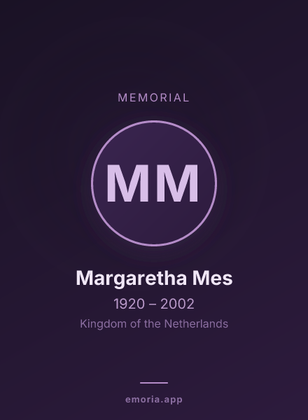 Memorial portrait of Margaretha Mes