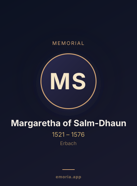 Memorial portrait of Margaretha of Salm-Dhaun