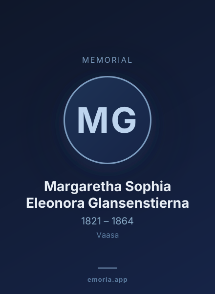 Memorial portrait of Margaretha Sophia Eleonora Glansenstierna