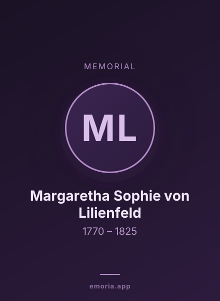 Memorial portrait of Margaretha Sophie  von Lilienfeld