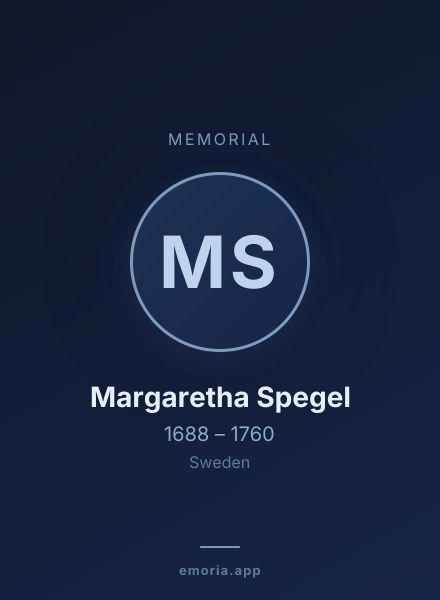 Memorial portrait of Margaretha Spegel