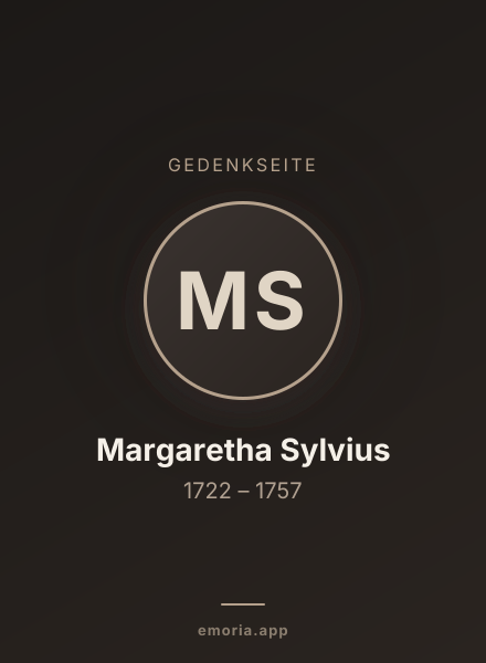 Gedenkportrait von Margaretha Sylvius