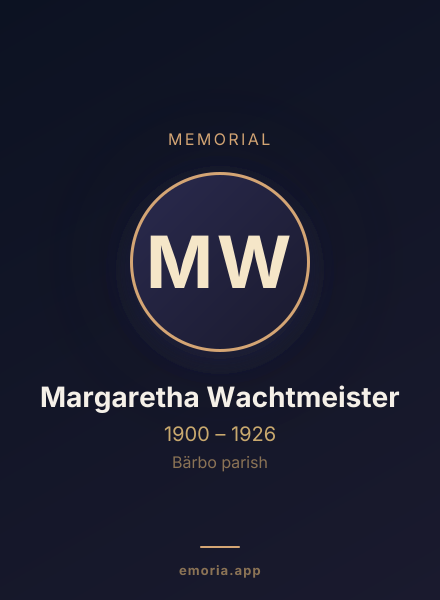 Memorial portrait of Margaretha Wachtmeister