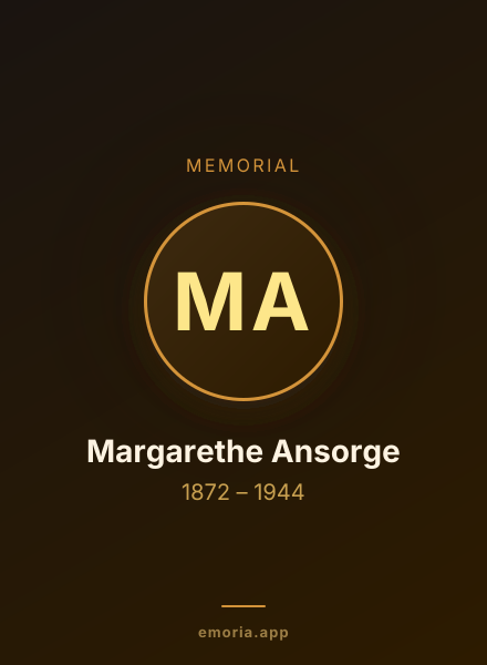 Memorial portrait of Margarethe Ansorge