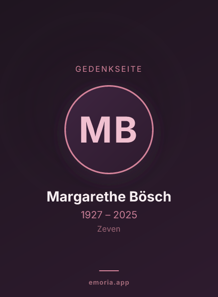 Gedenkportrait von Margarethe Bösch