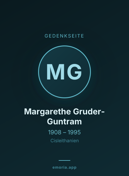 Gedenkportrait von Margarethe Gruder-Guntram