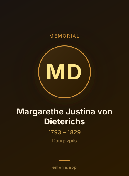 Memorial portrait of Margarethe Justina von Dieterichs