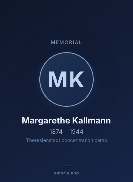 Memorial portrait of Margarethe Kallmann