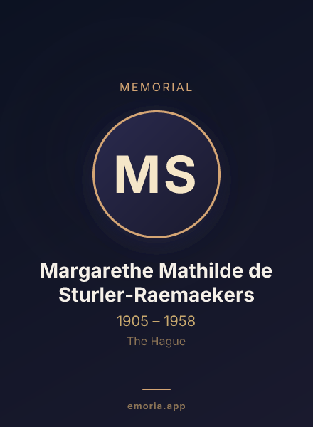 Memorial portrait of Margarethe Mathilde de Sturler-Raemaekers