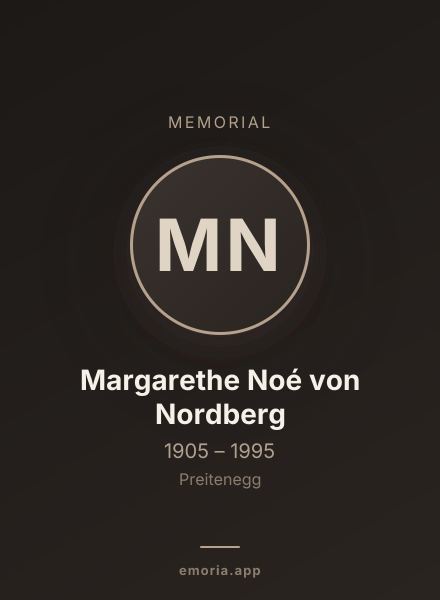 Memorial portrait of Margarethe Noé von Nordberg