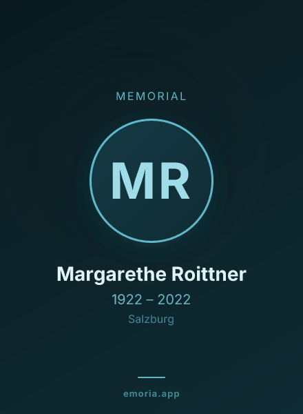 Memorial portrait of Margarethe Roittner