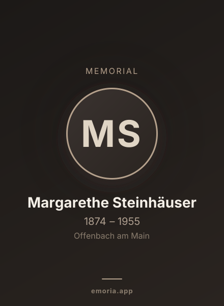 Memorial portrait of Margarethe Steinhäuser